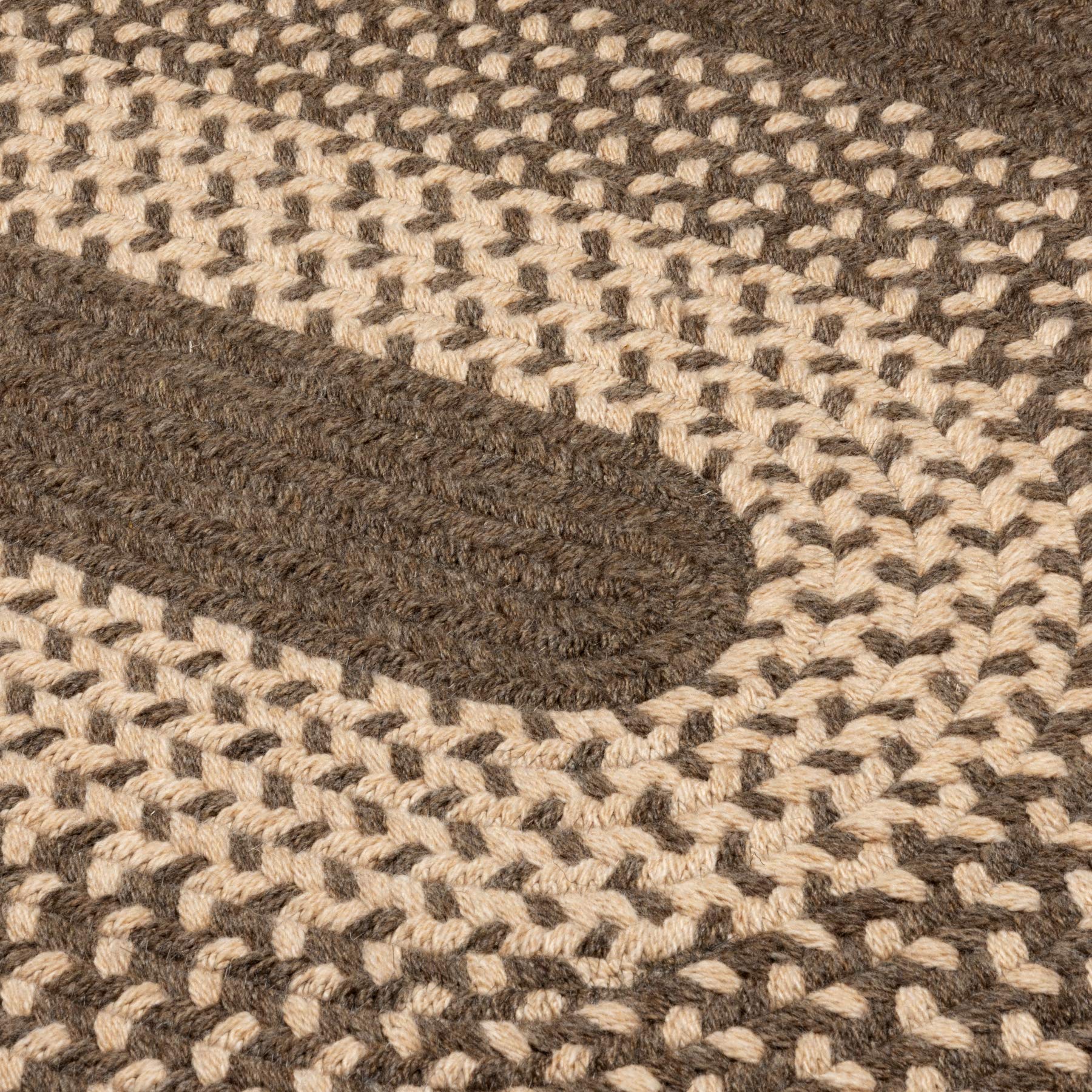 Madison Oval Area Rug 8x11 Feet Roasted Brown - Soft Plush Living Room Rug for Bedroom, Dining Room, and Home Decor