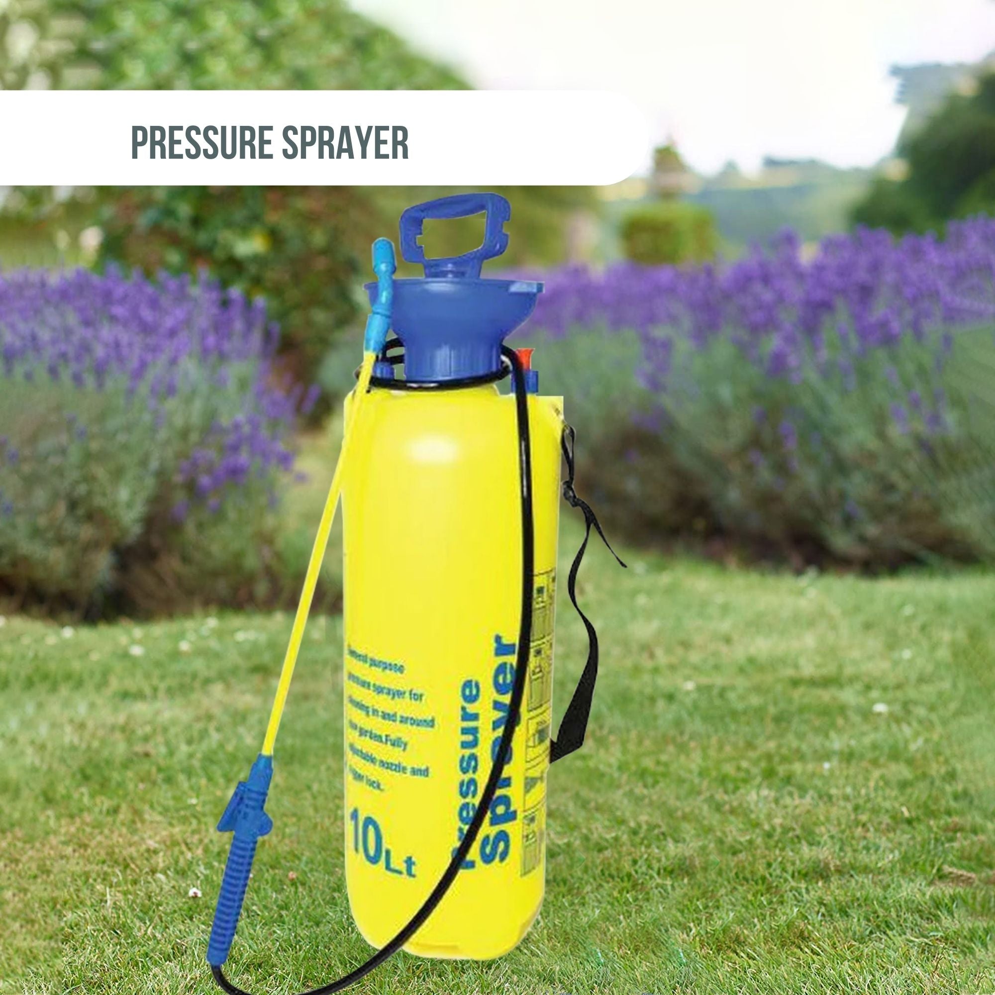 10L Pressure Sprayer - Heavy Duty Knapsack Garden Pump for Weed Killer, Fertilizer & Pesticides - Ideal for Yard, Lawn, Plants & Agricultural Use