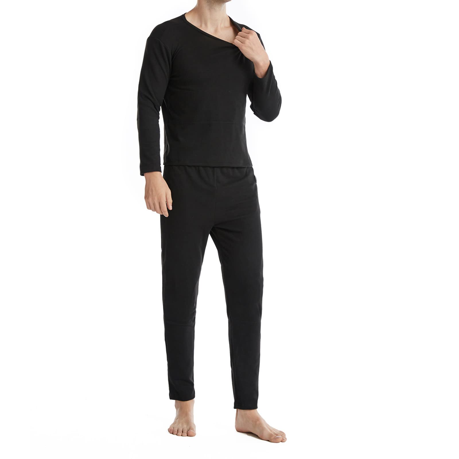 USB Electric Heated Thermal Underwear Set for Women & Men - Ultra-Soft Long Sleeve Shirt & Pants Base Layer - Washable Winter Heating Clothes for Outdoor Activities, Skiing, Camping & Cold Weather Wear