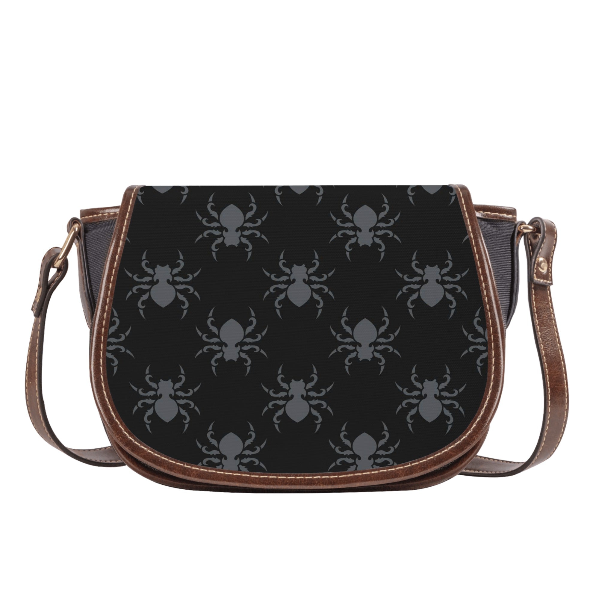 Gothic Spider Saddle Bag - Vintage Crossbody Purse for Women, Gothic Fashion Accessory, Halloween Costume, Cosplay & Everyday Use