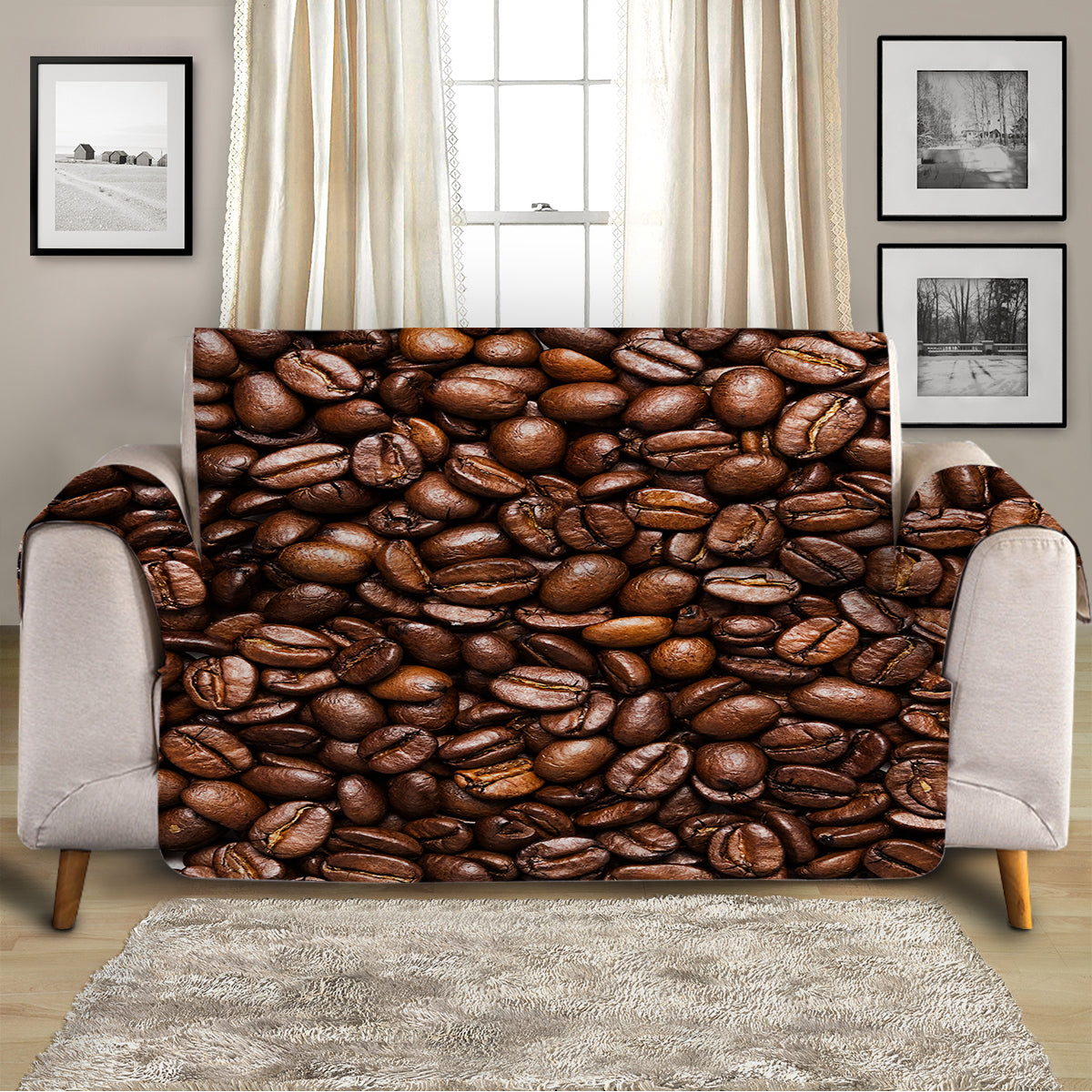 Premium Sofa Cover for Coffee Lovers - Soft, Durable & Stylish Home Decor for Living Room, Bedroom & Office - Perfect for Pet Owners & Daily Use