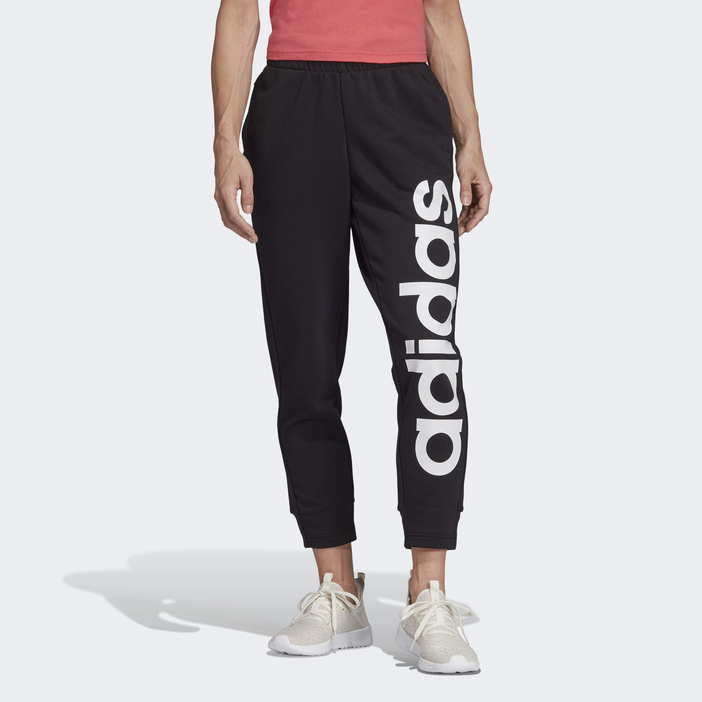adidas Women's Essentials 3-Stripes Tapered Sweatpants - Comfortable Casual Lounge Pants for Yoga, Running & Everyday Wear