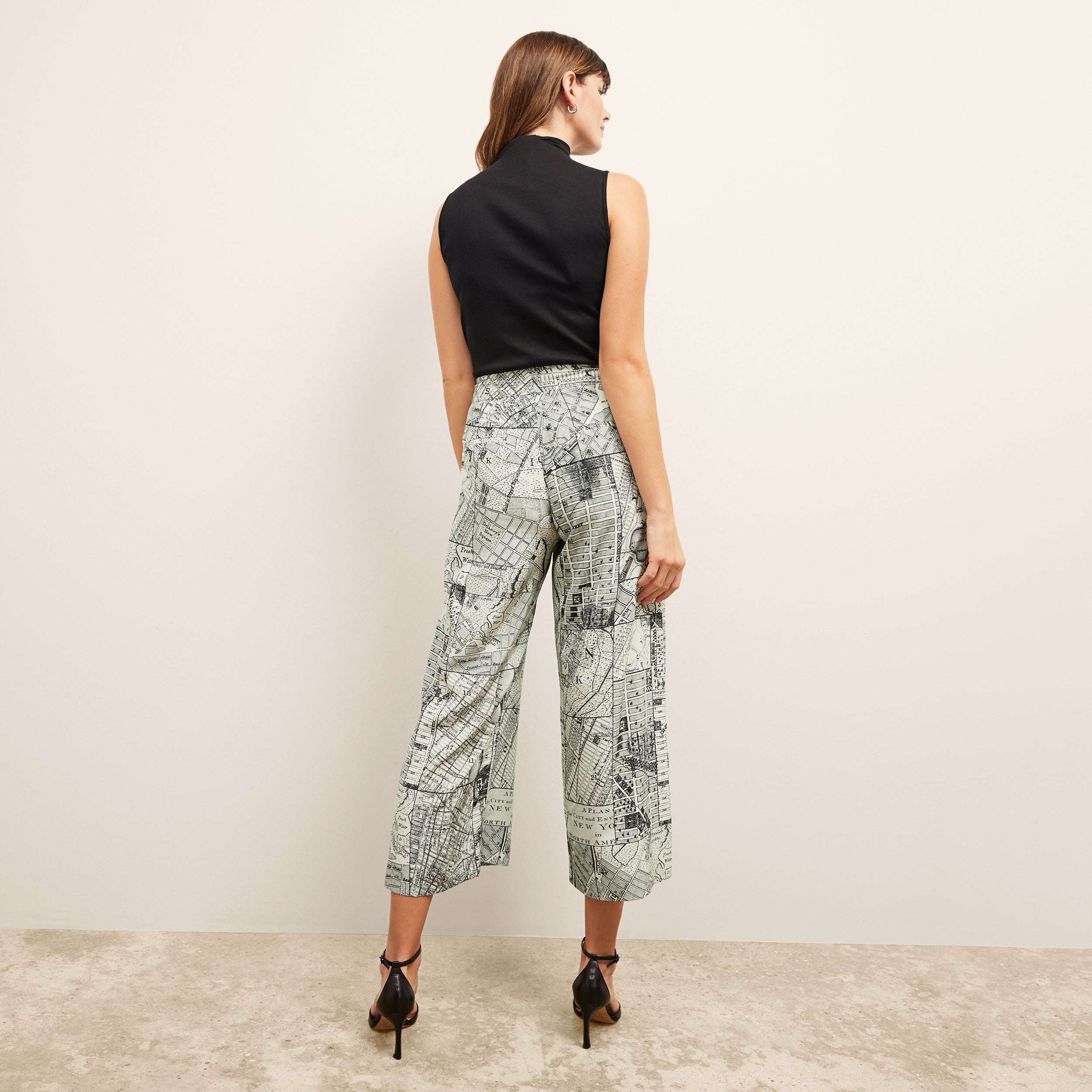 Zhou Culotte Washable Silk Pants - Borough Print Floral Design, Comfortable & Breathable for Women | Perfect for Office, Travel & Casual Wear