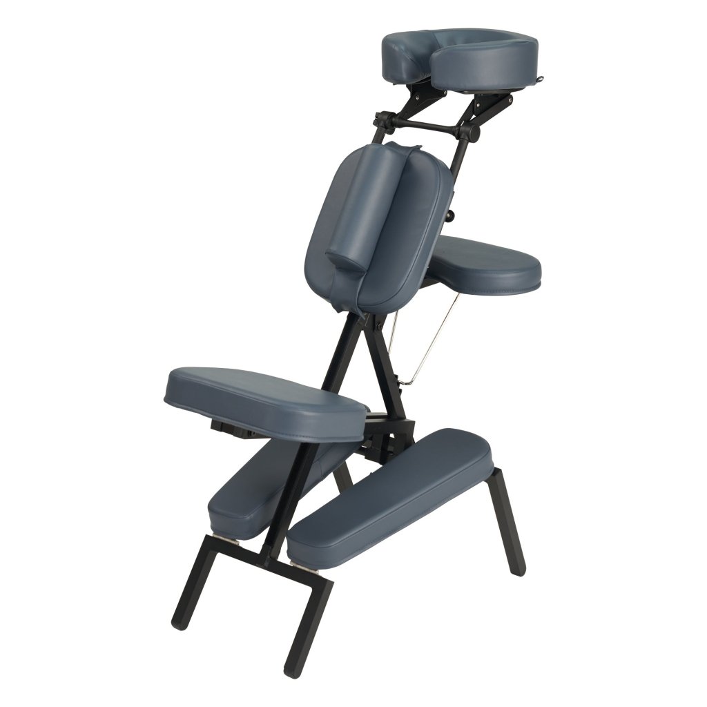 Professional Portable Massage Chair with Wheeled Travel Case - Royal Blue | Full Body Shiatsu Massage for Home, Office & Travel Relaxation