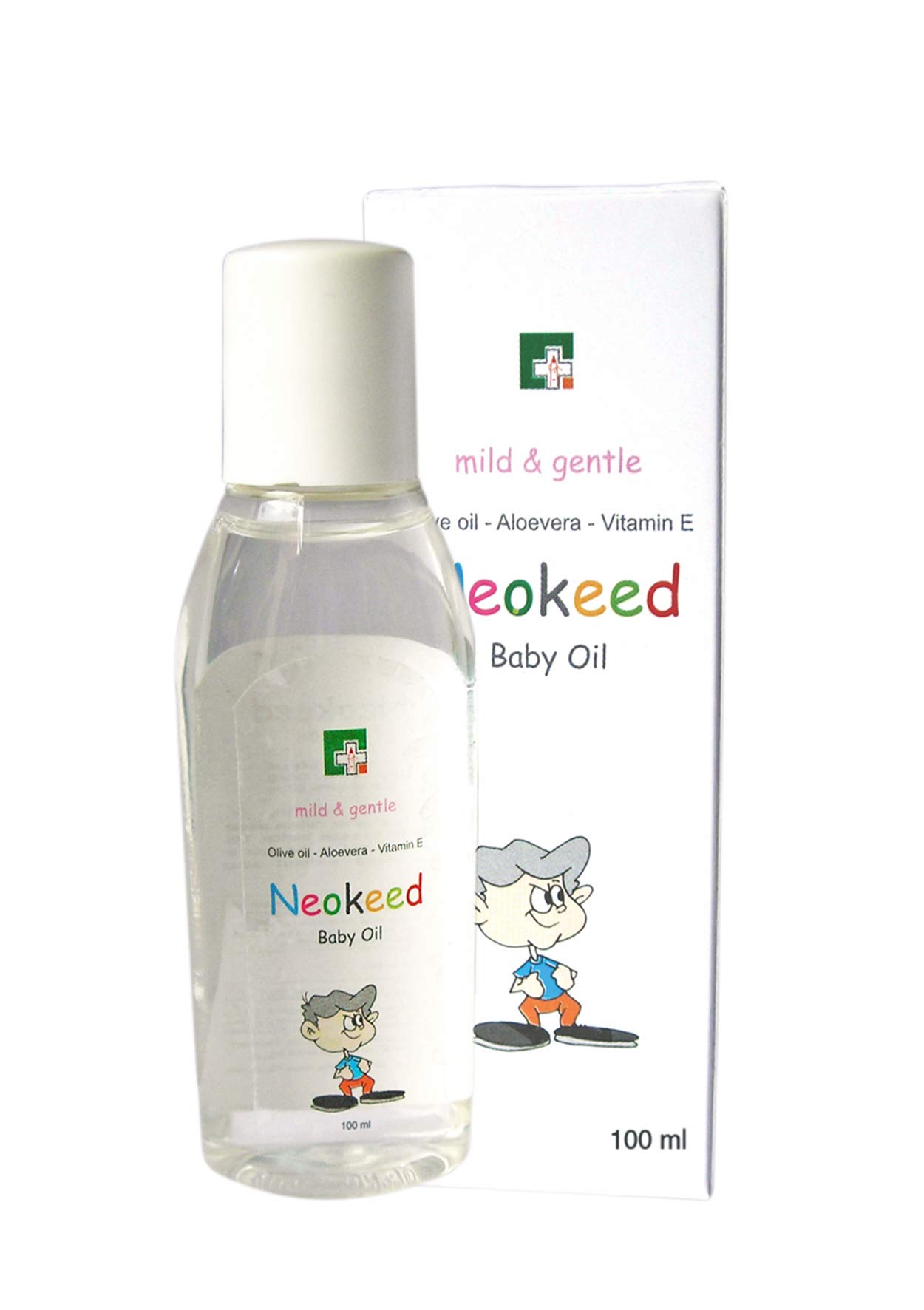 NEOKEED Baby Moisturizing Oil - 100ml (Pack of 2) | Hypoallergenic & Fragrance-Free | Perfect for Newborn Massage & Dry Skin Care