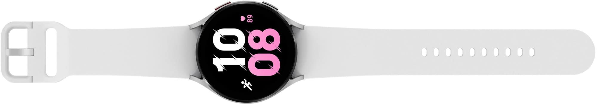 SAMSUNG Galaxy Watch 5 44mm Bluetooth Smartwatch with Body, Health, Fitness & Sleep Tracking | Sapphire Crystal Glass | Enhanced GPS | US Version | Silver Bezel & White Band (Renewed) | Perfect for Workouts, Running & Daily Activity Monitoring