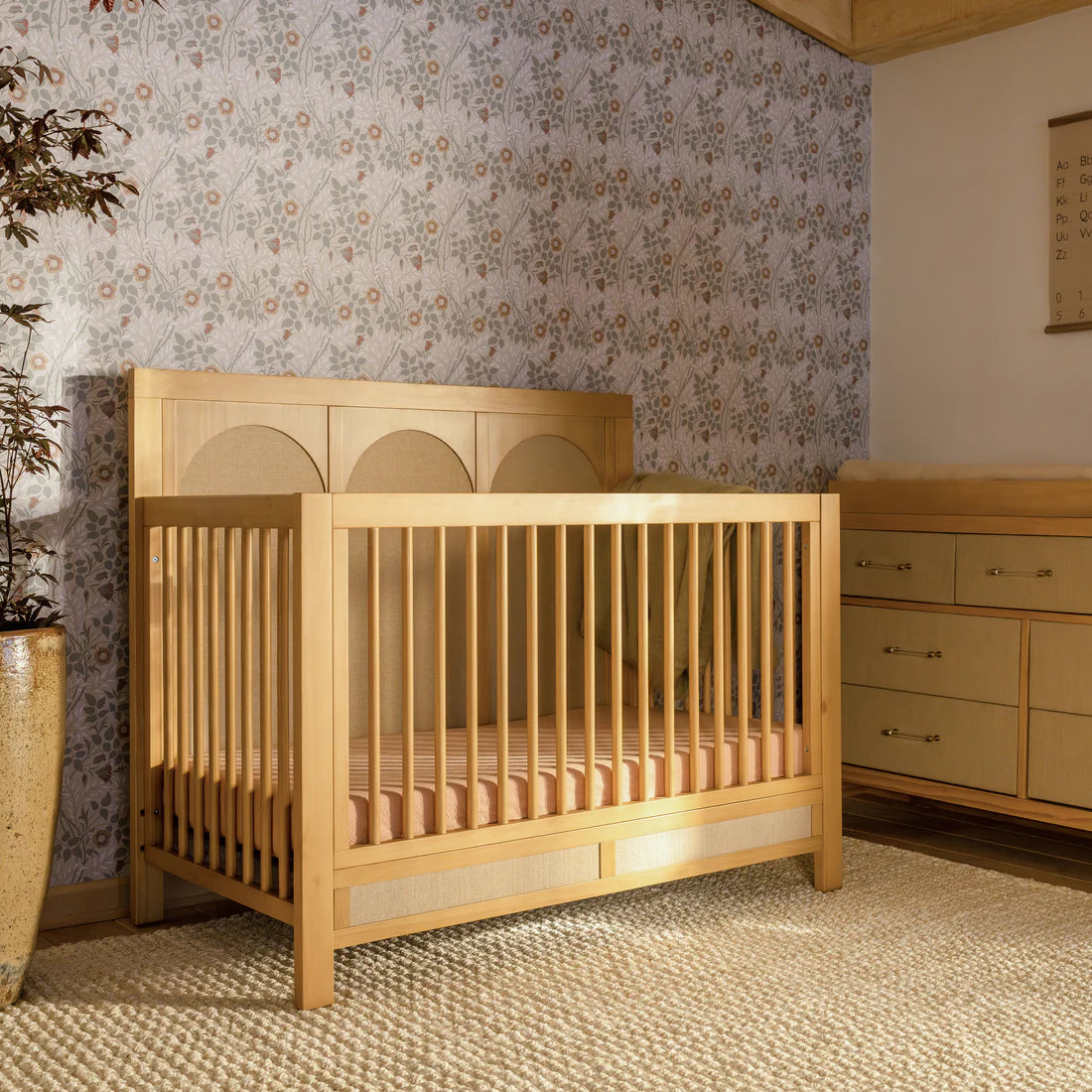 Eloise 4-in-1 Convertible Baby Crib - Toddler Bed, Daybed & Full-Size Bed - Safe & Stylish Nursery Furniture for Newborns to Teens (Perfect for Baby Rooms, Daycare Centers & Guest Bedrooms)