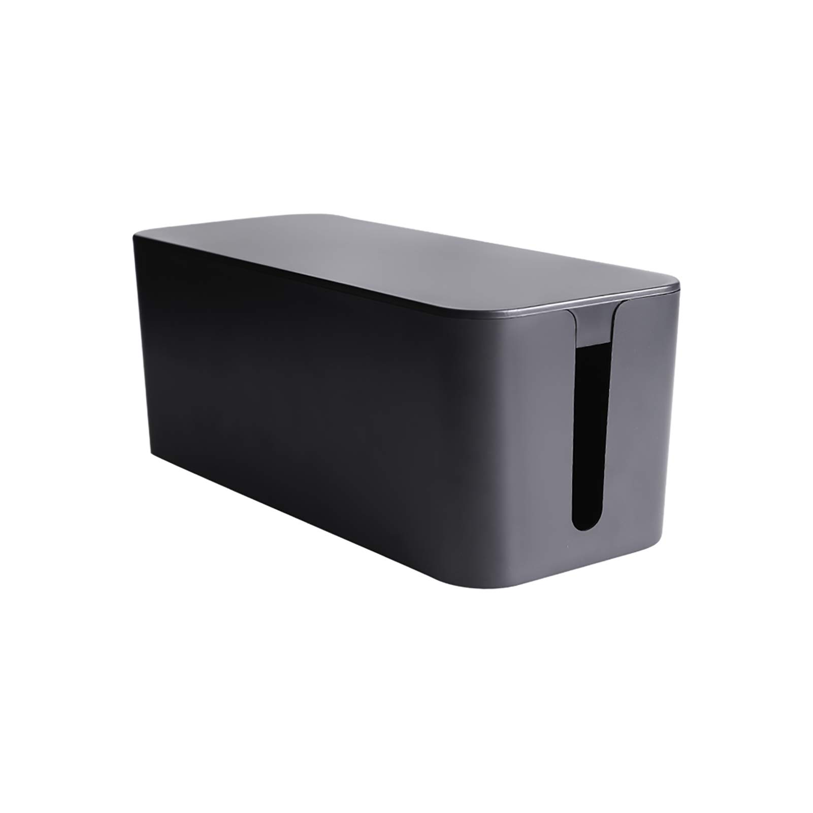 Cable Management Box Organizer - Large Wire Hider for Power Strips & Surge Protectors - Home & Office Cord Cover System - Perfect for Desk, TV Stand, and Entertainment Center Organization