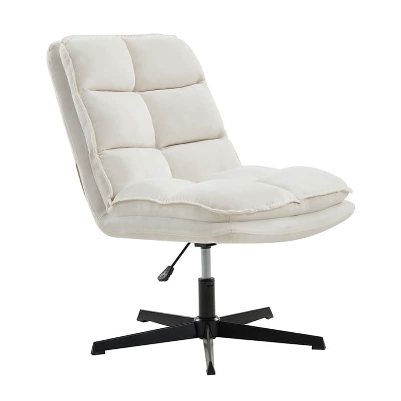 Simon Armless Office Chair with Thick Cushion - Ergonomic Comfort for Home Office, Study, and Workspace - Perfect for Long Hours of Sitting