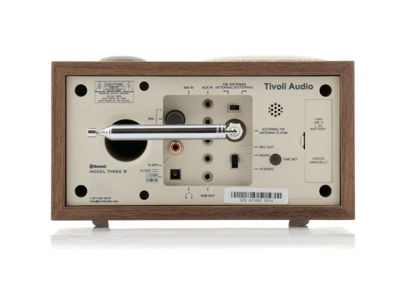Tivoli Audio Henry Kloss Model Three BT - Premium Bluetooth Tabletop Radio with Classic Design & Rich Sound | Perfect for Home, Office, and Bedroom Listening