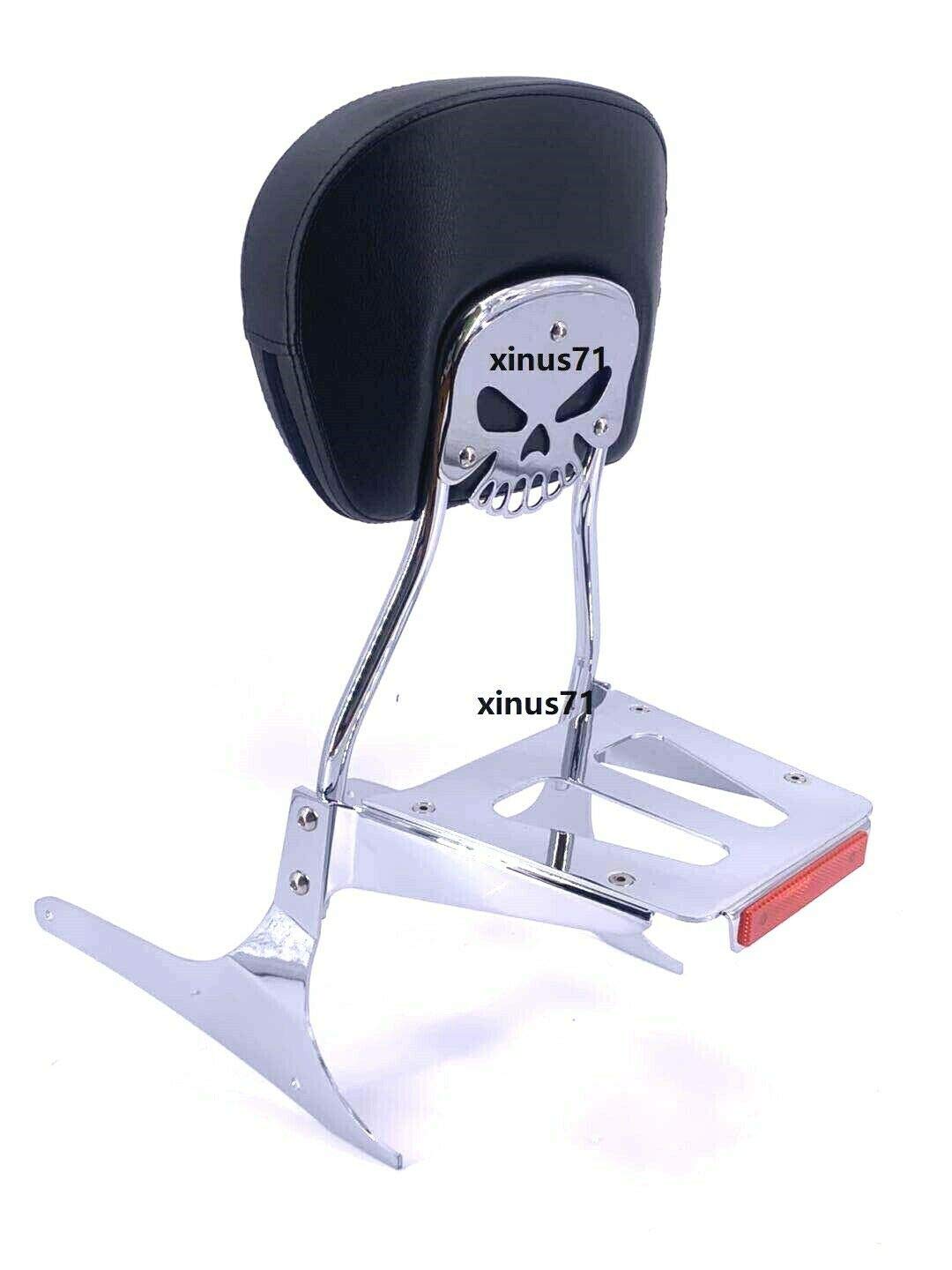 Yamaha XVS 950 V Star 950 Sissy Bar Backrest with Luggage Rack (2009-2017) - Heavy Duty Motorcycle Passenger Seat Support & Storage Solution - Perfect for Long Rides, Touring & Road Trips