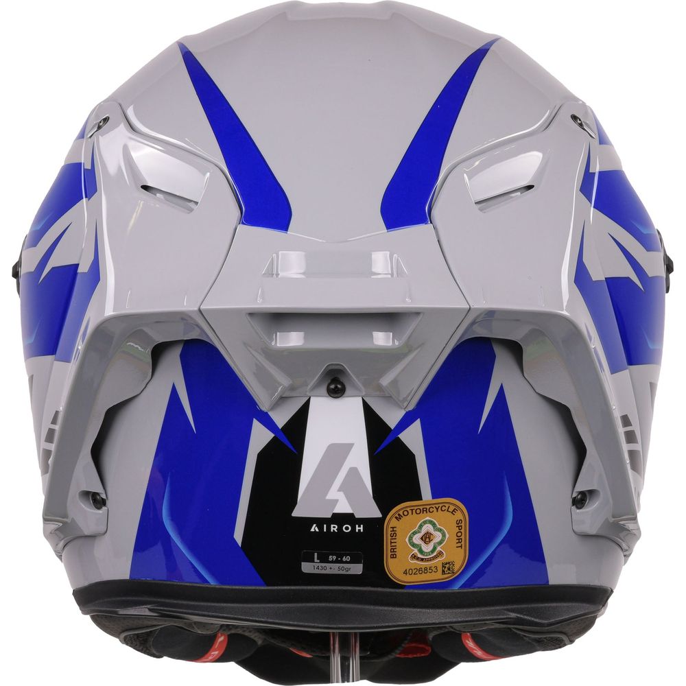 Airoh GP 550 S Wander Gloss Blue Motorcycle Helmet - Lightweight & Durable Full Face Helmet for Street Biking & Adventure Riding