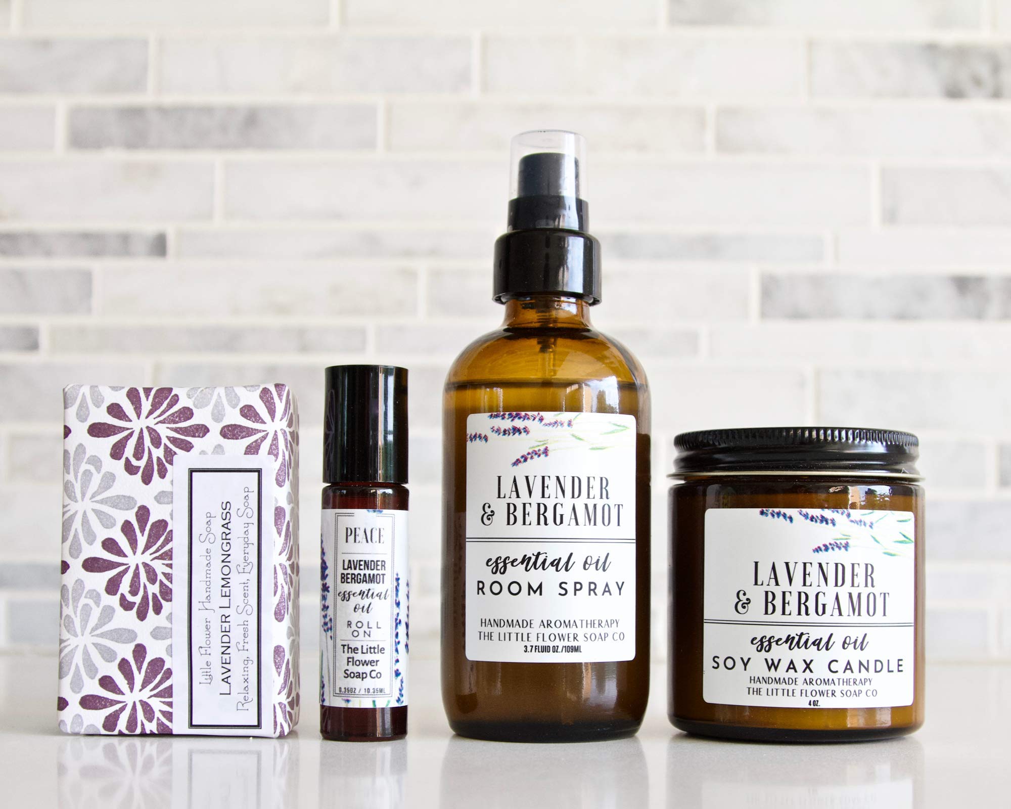 Lavender Home Decor Gift Set - Relaxing Aromatherapy Gifts for Housewarming, Birthday, Mother's Day - Perfect for Bedroom, Bathroom & Living Room Decor