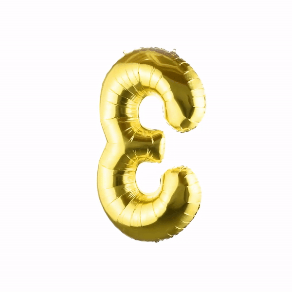 Balloonify Gold Mylar Number 3 Balloon - 40 Inch Large Foil Balloon for Birthday Parties, Anniversaries & Special Events (1 Count Box)