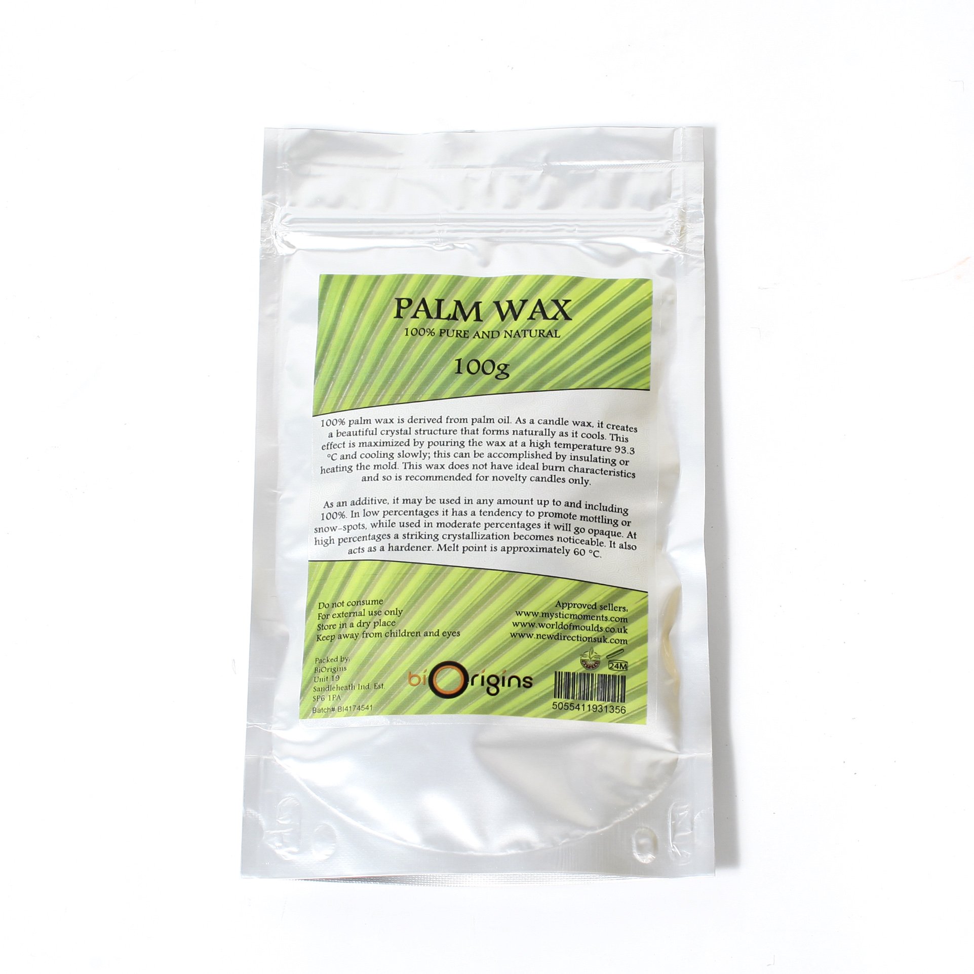 Premium 100g Natural Palm Wax for Candle Making - Eco-Friendly, Clean Burning, Ideal for DIY Candles, Soaps, and Home Fragrance Projects