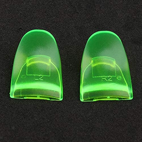 PS4 Controller L2 R2 Trigger Button Extenders - Compatible with PS4, PS4 Slim & PS4 Pro (Clear Green) - Improve Gaming Performance for FPS & Racing Games