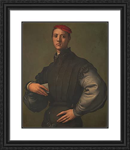 Black Ornate Wood Frame with Double Matting