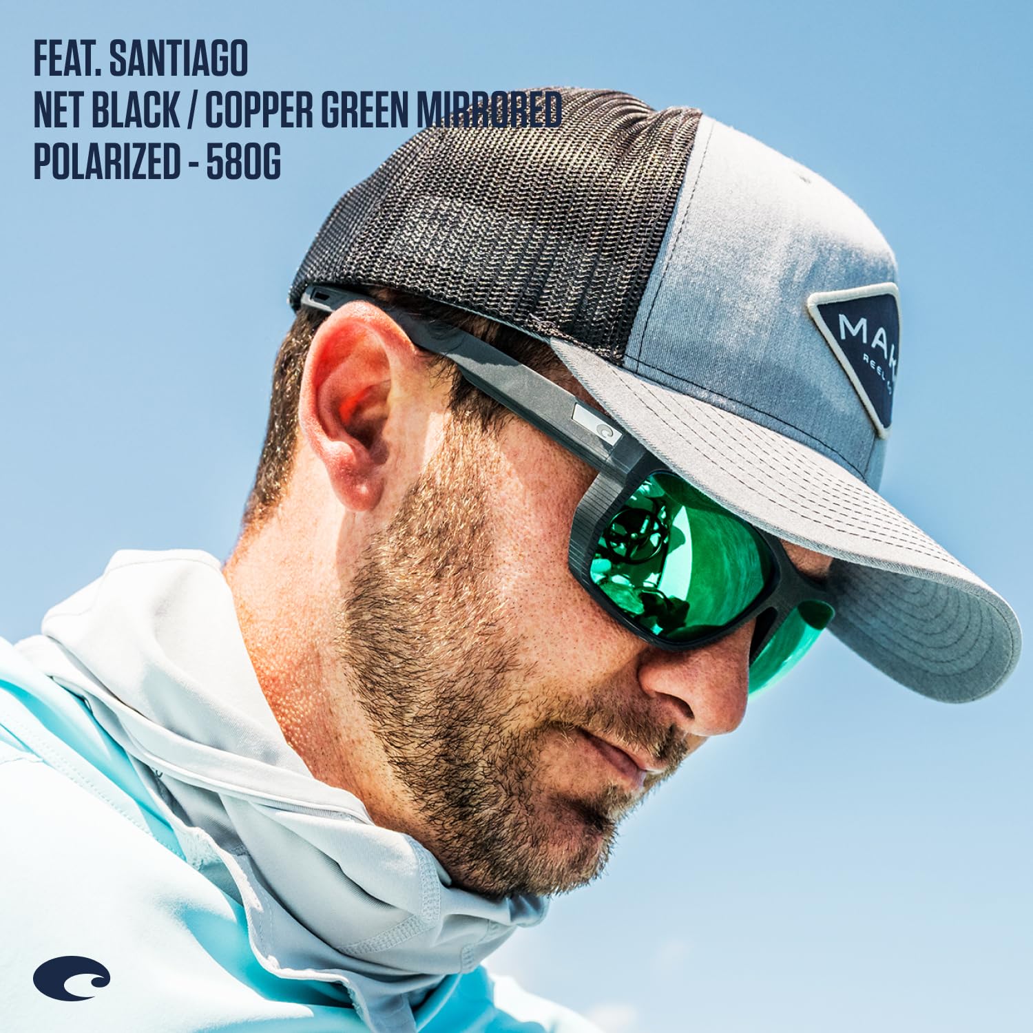 Costa Del Mar Men's Santiago Aviator Sunglasses - Polarized UV Protection for Outdoor Sports & Driving