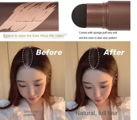 3-in-1 Hairline Powder Stick - Eyebrow Shaping & Root Touch Up Powder for Thicker Hair - Perfect for Daily Use, Travel & On-The-Go Touch Ups