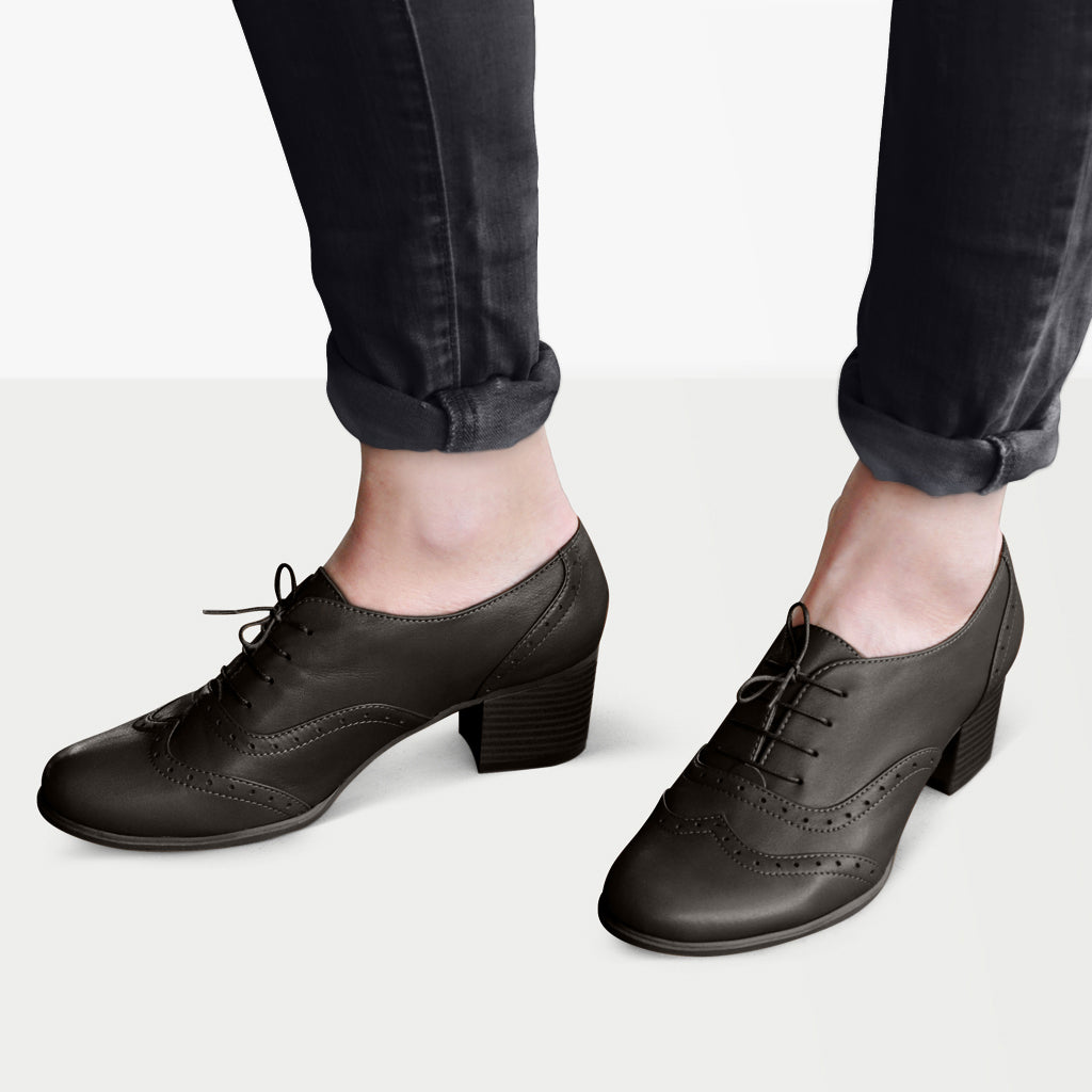 Morgan Women's Oxford Pumps - Classic Comfortable Flat Shoes for Work, Office & Casual Wear | Perfect for Business, Travel & Everyday Outfits