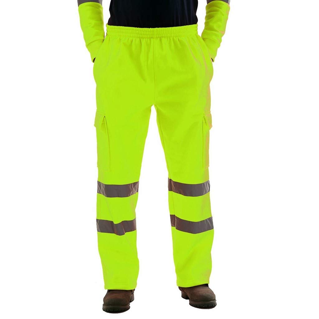 Men's Ripstop Cargo Pants - High Visibility Workwear for Road Construction & Casual Use