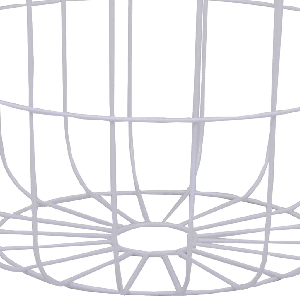 CHARMMA Modern Round Coffee Table - 15.6 Inch White Side Table for Living Room, Bedroom & Office - Perfect for Small Spaces & Home Decor