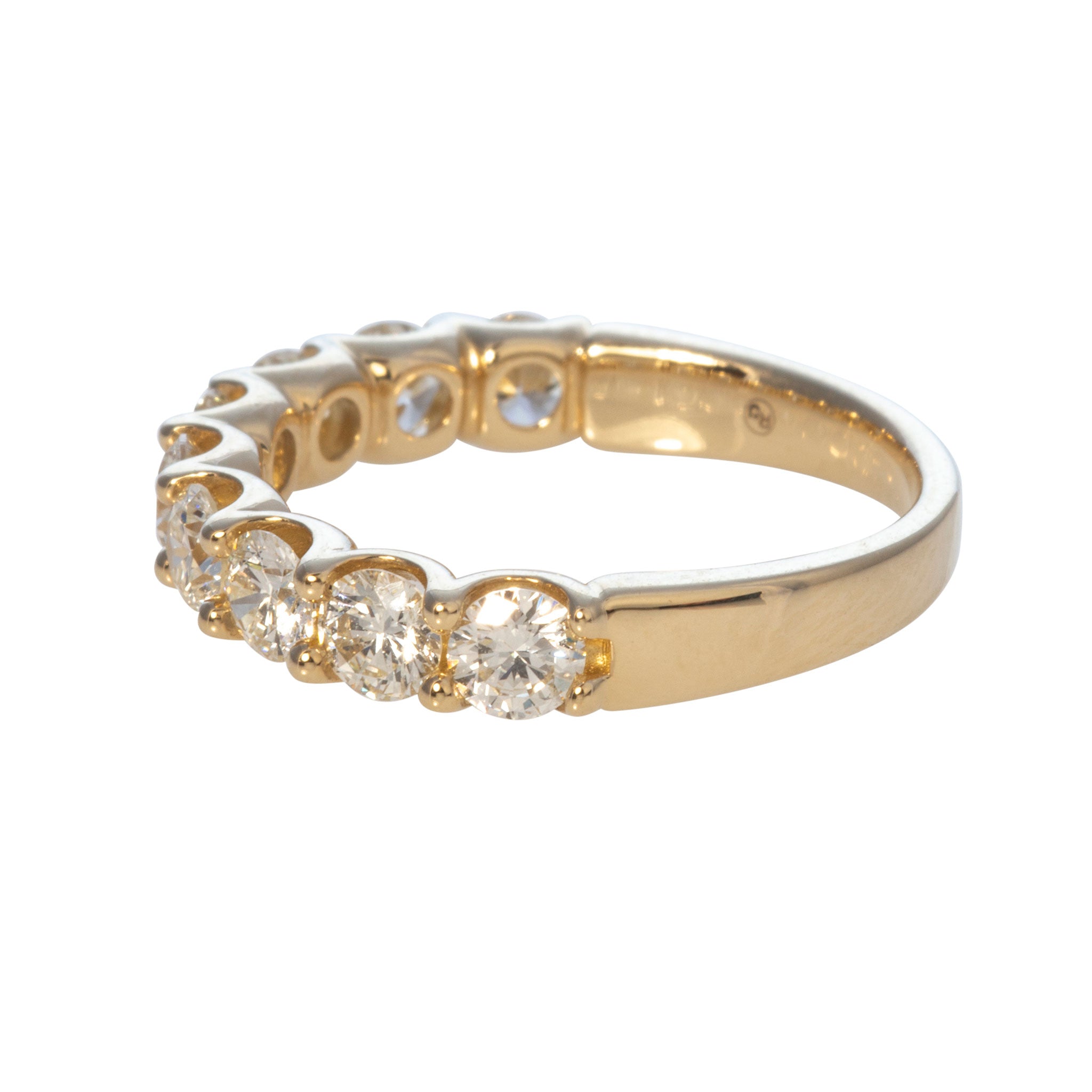 1.5ctw Round Diamond 9 Stone 14K Yellow Gold Wedding Band - Perfect for Engagement Rings, Anniversary Gifts & Bridal Jewelry