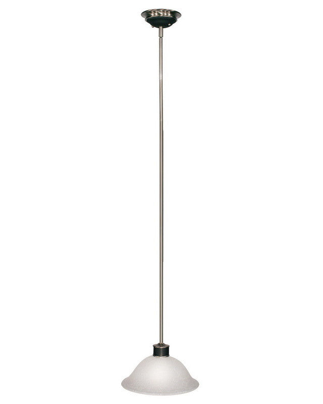 Z Lite Lighting 304 12P Modern One Light Hanging Pendant - Satin Nickel & Black Finish for Kitchen Island, Dining Room, or Entryway Lighting