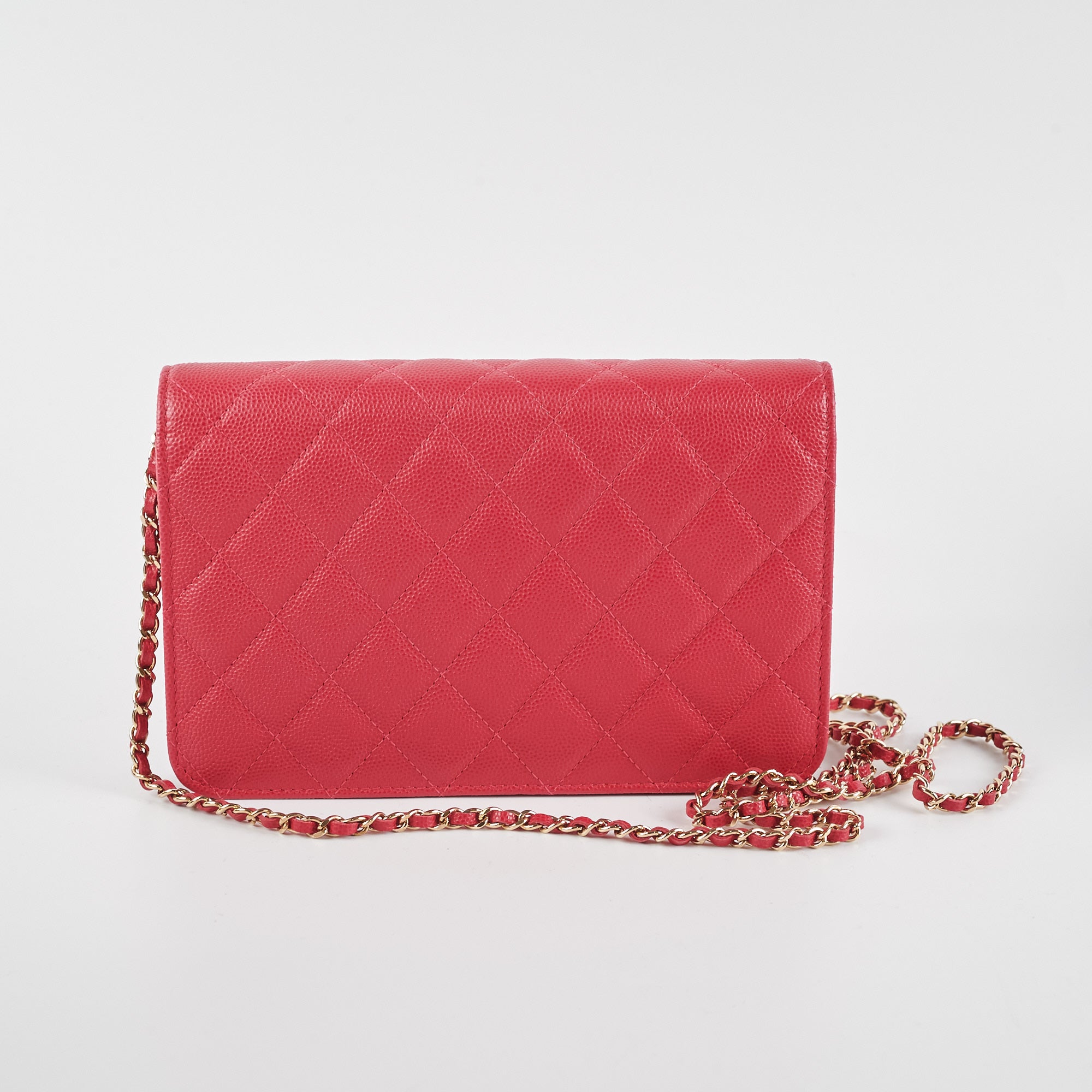 Chanel Caviar Leather Wallet on Chain - Pink Crossbody Bag for Women | Luxury Designer WOC for Evening Out & Special Occasions