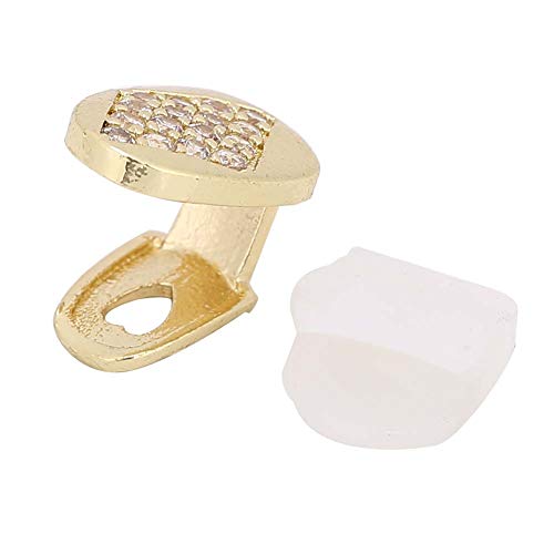 Bling Teeth Jewelry - 24K Gold Plated Single Diamond Tooth Gem for Parties, Halloween & Cosplay - Perfect for Festivals, Raves & Special Events