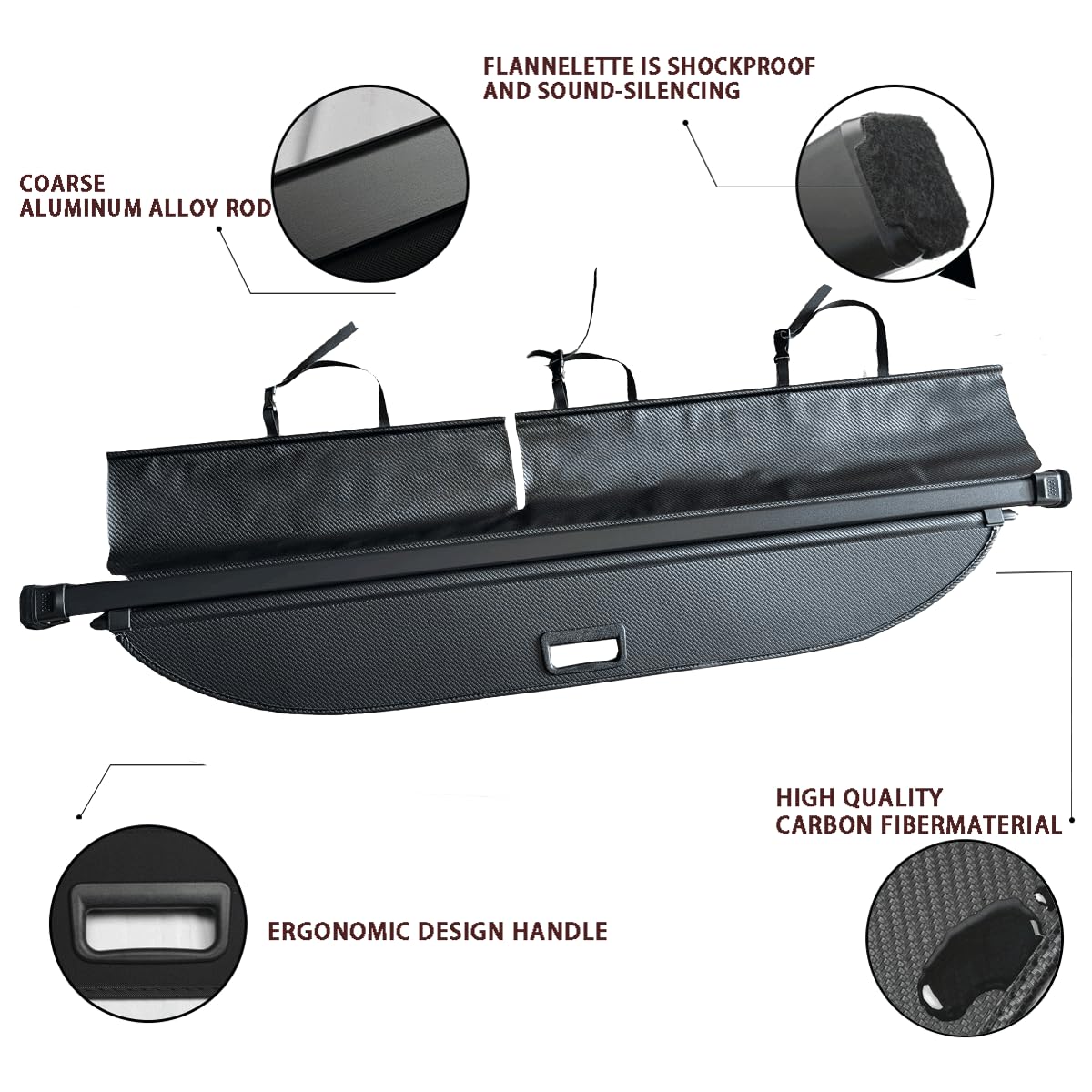 2009-2015 Toyota Venza Retractable Cargo Cover - Trunk Security Shade & Privacy Screen Protector | Durable Accessory for SUV Storage Protection | Perfect for Road Trips, Grocery Hauling & Pet Transport