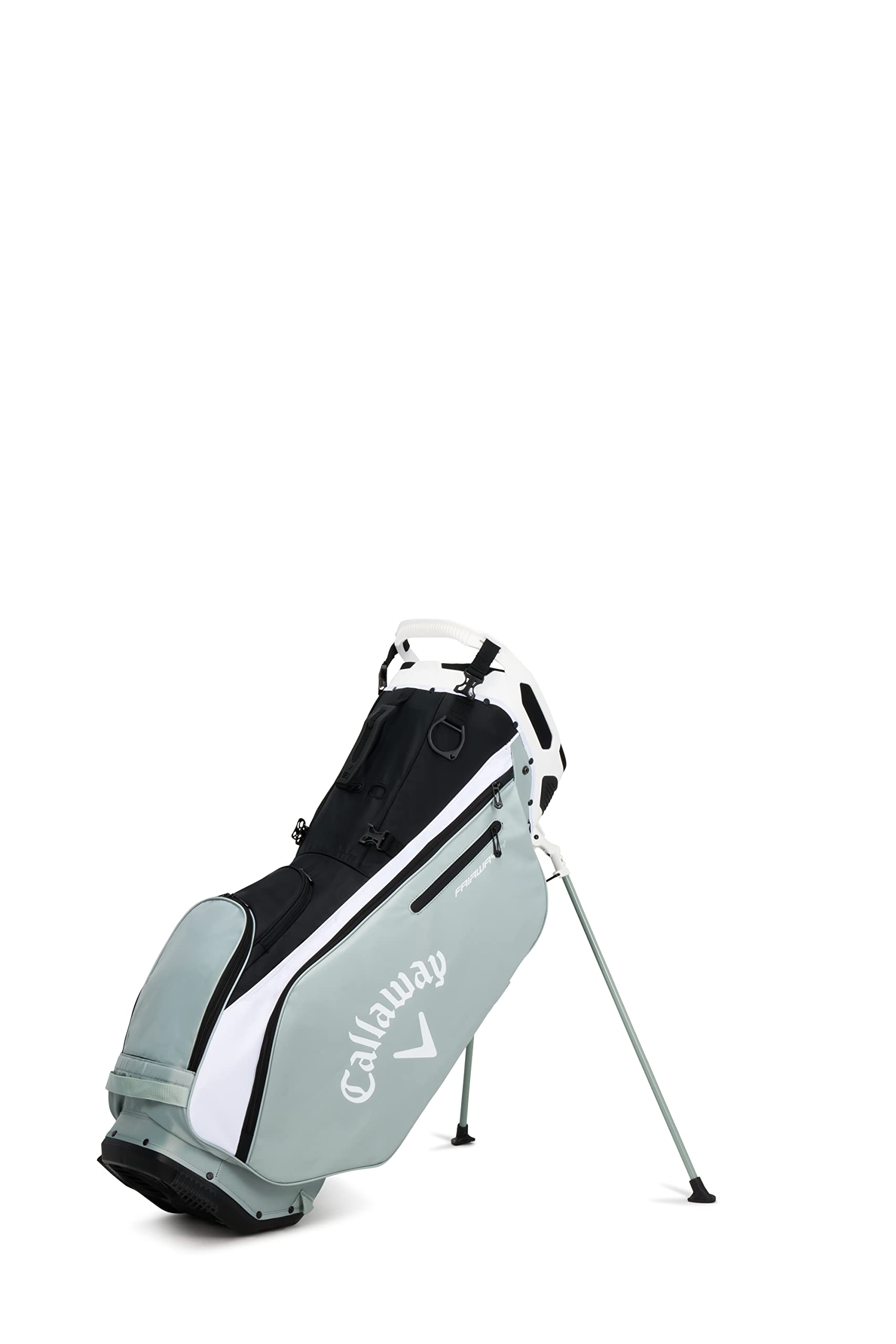 Callaway Golf Fairway 14 Stand Bag - Lightweight Golf Bag with 14-Way Divider, Black/White/Sage - Perfect for Golfers & Country Club Use