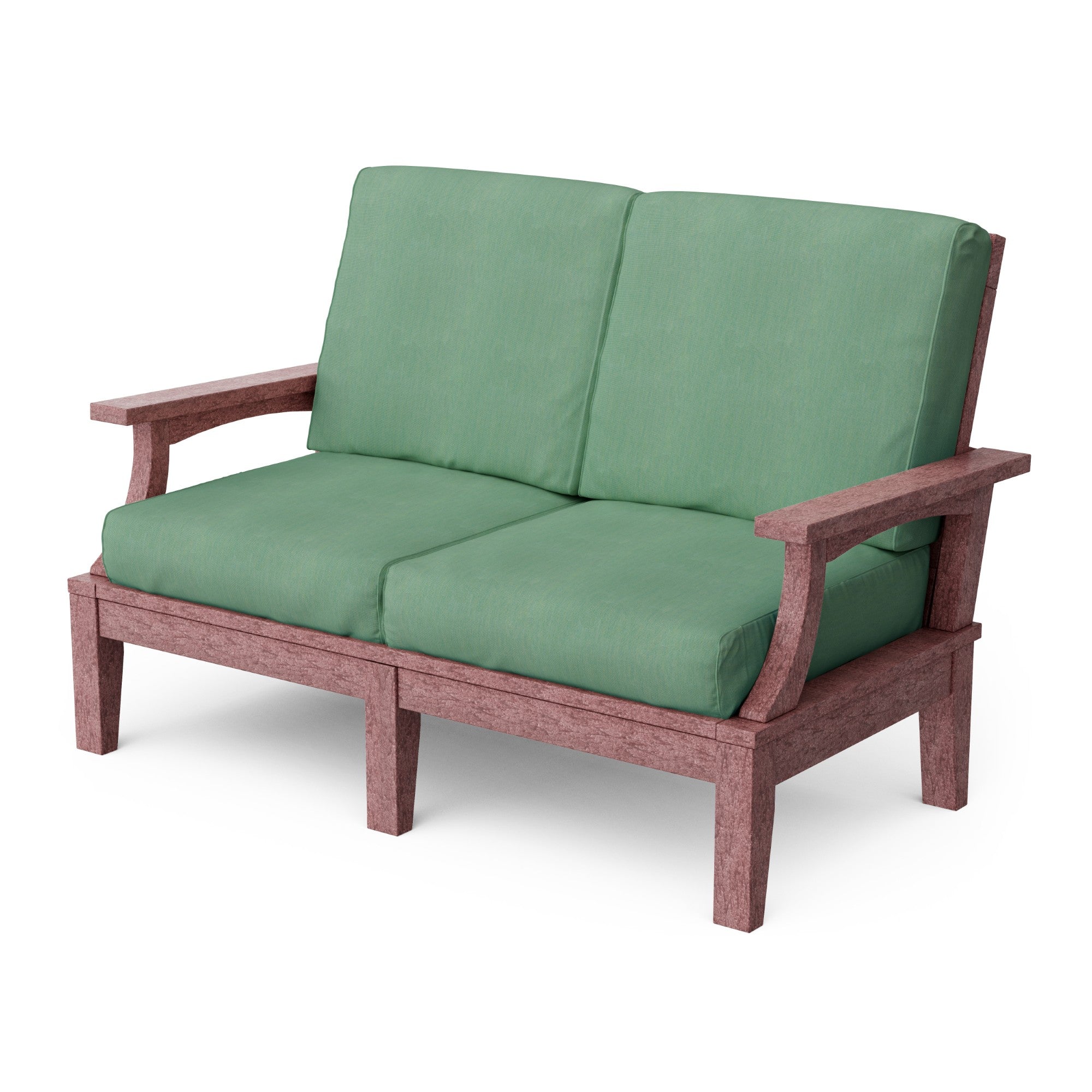 Heritage Deep Seating Love Seat Cushioned Sofa - Outdoor Patio Furniture for Garden, Poolside & Backyard Relaxation