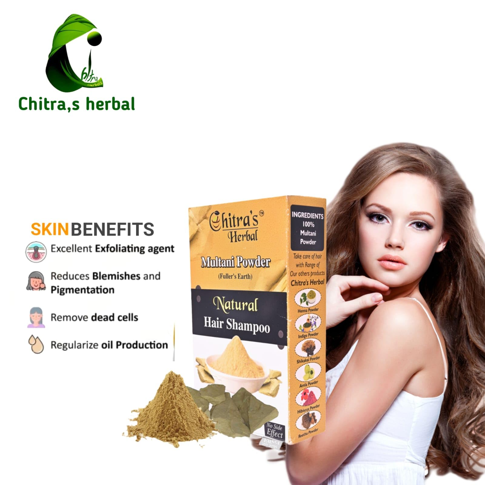 Natural Herbal Hair Care Combo Pack - Shikakai Powder, Indigo Hair Dye, Aritha & Amla Powder, Henna, Hibiscus Powder (100g Each) - 6-Pack for Hair Growth, Color & Shine - Perfect for DIY Hair Treatments & Ayurvedic Hair Care Routines