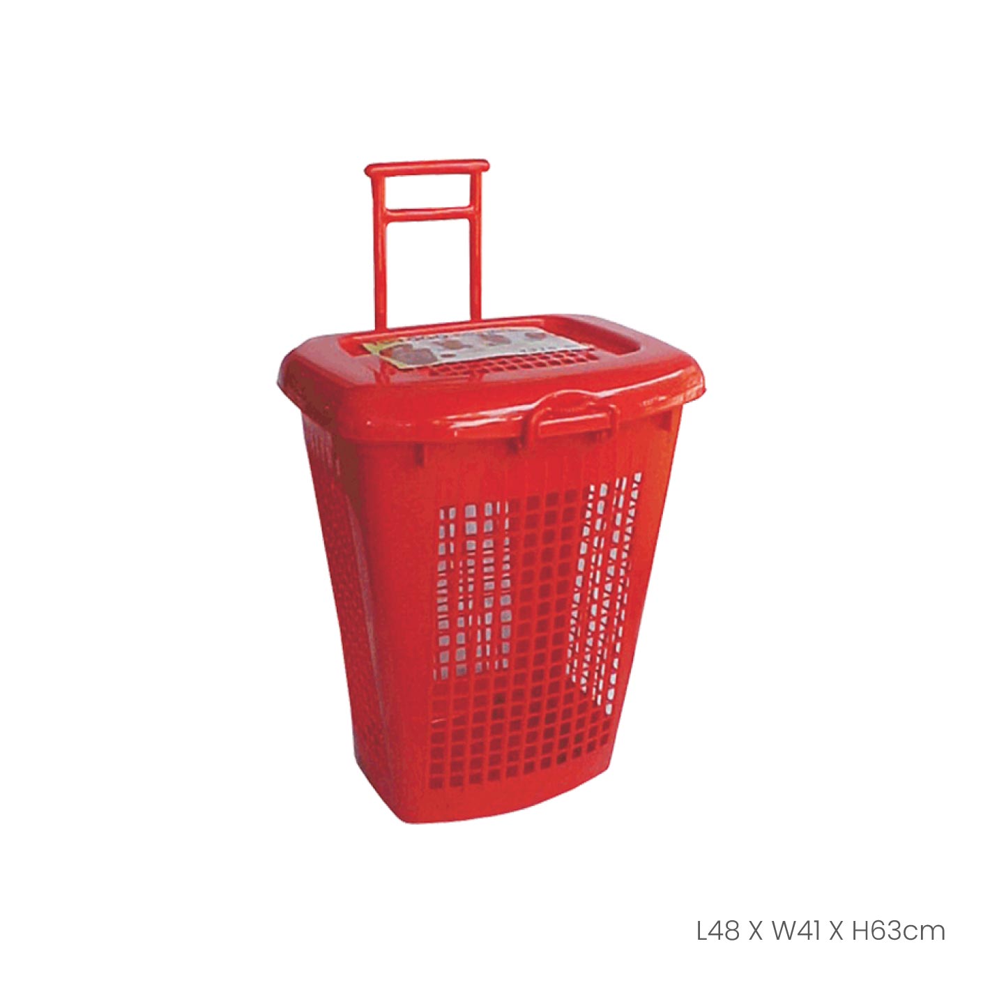 Premium Market/Laundry Trolley (4318) - Heavy Duty Rolling Cart with 4 Wheels for Grocery Shopping, Laundry Room, and Commercial Use
