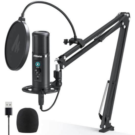 Maono AU-PM421 USB/XLR Professional Podcast Microphone for Streaming, Recording & Voiceovers - Perfect for YouTube, Twitch & Home Studios