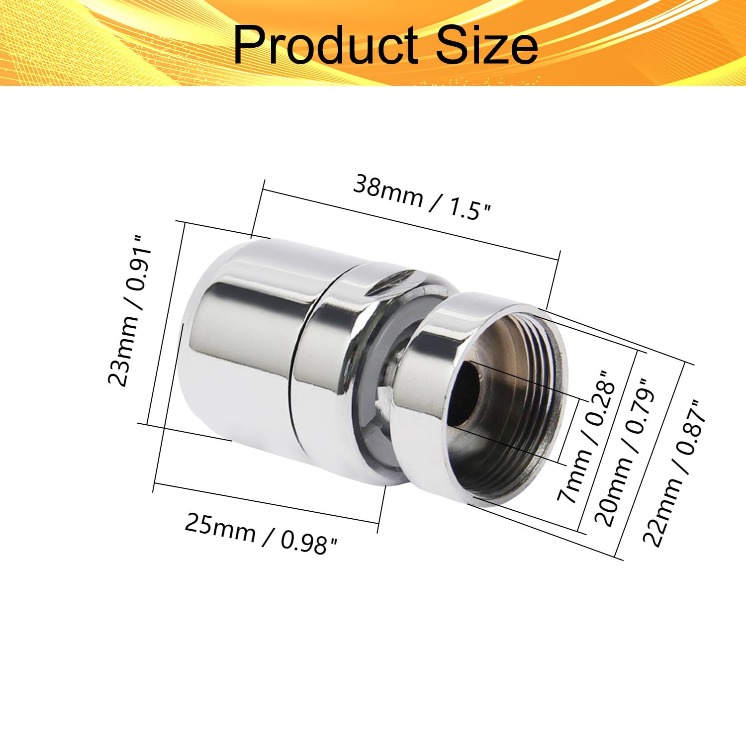 20mm Swivel Sink Faucet Aerator with Flow Restrictor - Replacement Insert for Bathroom & Kitchen Faucets (1PC) - Perfect for Water Conservation & Splash Reduction
