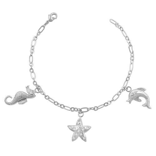Seashore Charm Bracelet - Elegant Beach-Themed Jewelry for Women | Perfect for Summer Vacations, Beach Weddings & Boho Fashion
