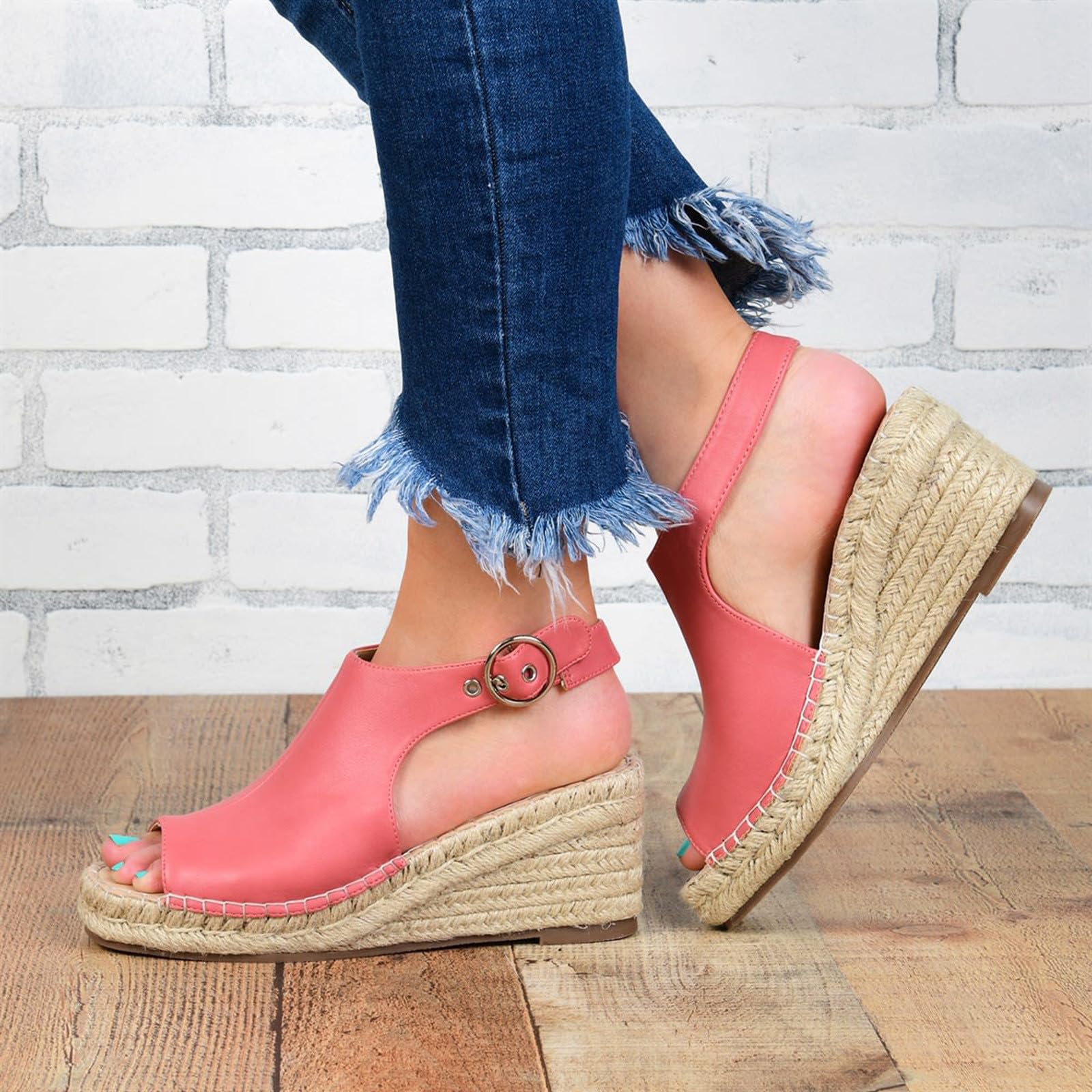 Women's Comfortable Wedge Sandals - Fashion Gladiator Style with Buckle Strap, Leather Casual Dress Shoes for Beach, Party & Summer Outfits | Perfect for Vacation, Date Night & Outdoor Events