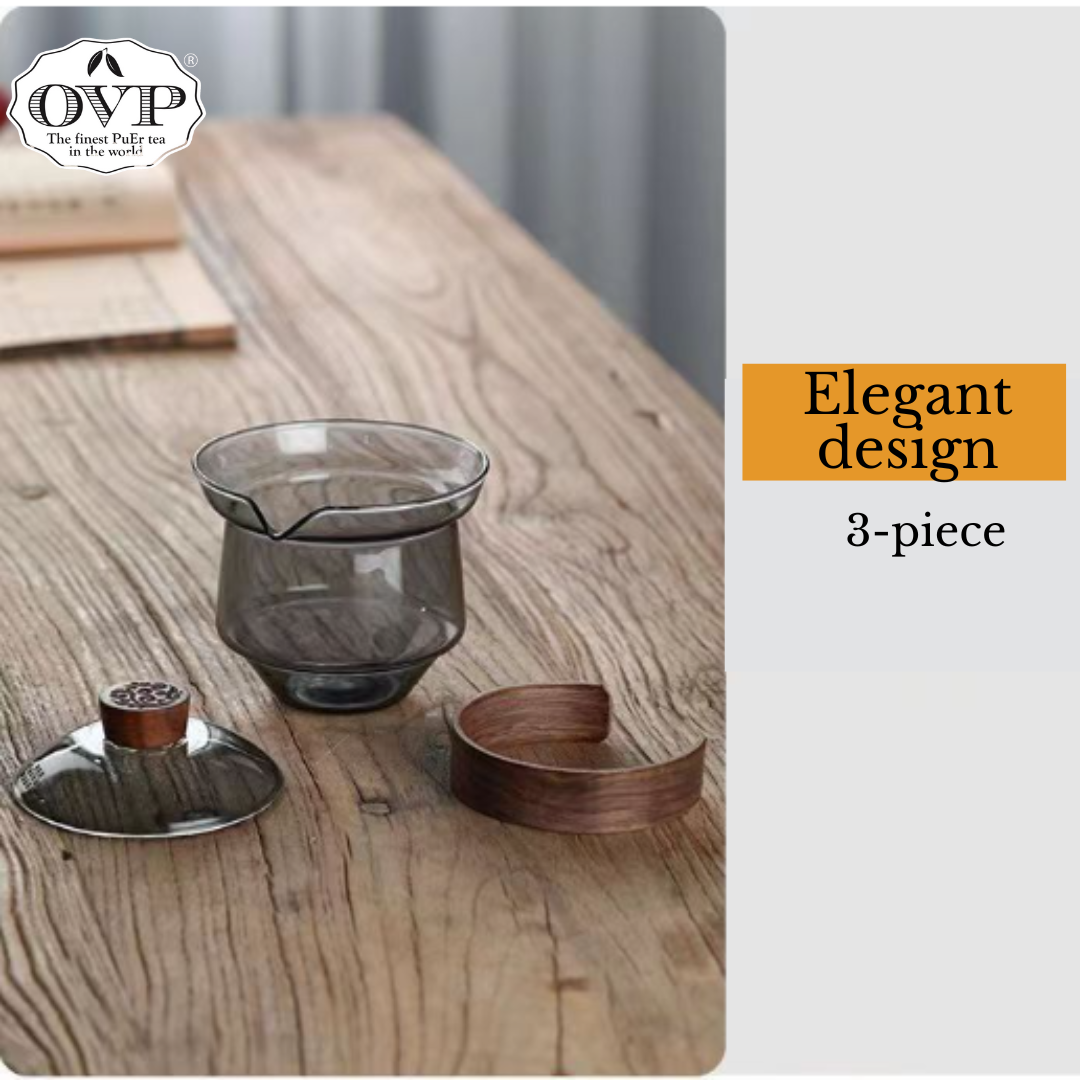 Premium Borosilicate Glass Tea Brewing Set - 2-in-1 Design with 250ml Capacity - Perfect for Loose Leaf Tea & Herbal Infusions at Home or Office