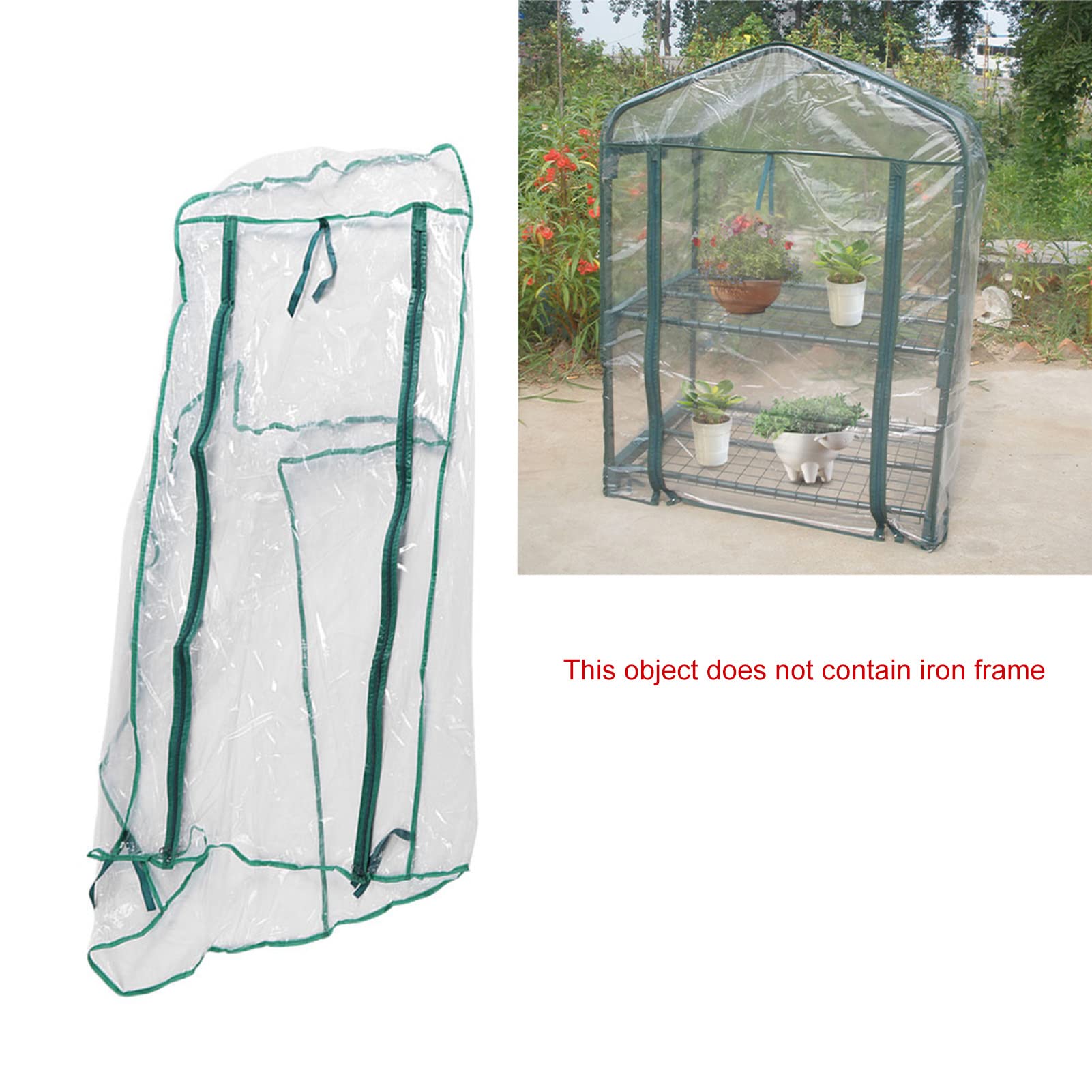 Mini Greenhouse for Plants - Portable Indoor & Outdoor Grow Tent with Zipper Openings | Flower House Gardening Solution for Backyard, Balcony & Patio (Iron Bracket Not Included)