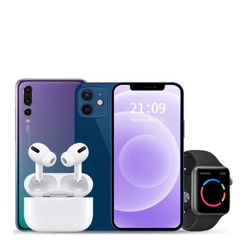3-in-1 Qi Wireless Fast Charging Stand | Multi-Device Wireless Charger for iPhone, Android & AirPods | Includes Wall Adapter | Perfect for Home, Office & Nightstand Use