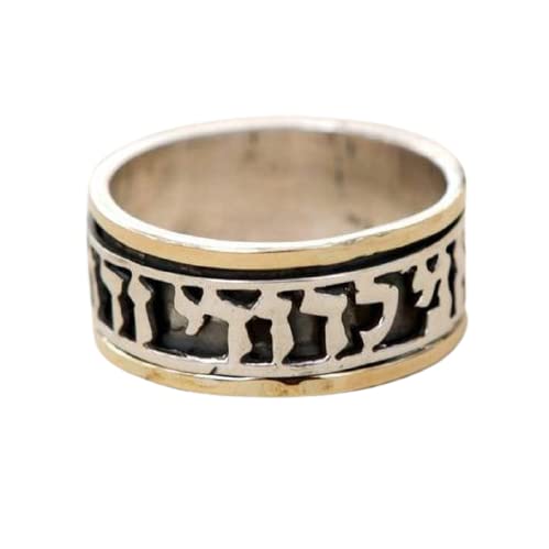 Ani Ledodi Bible Verse Ring - 9K Gold & Silver Scripture Jewelry for Women - Religious Christian Gift for Her - Perfect for Weddings, Baptisms & Daily Faith Inspiration
