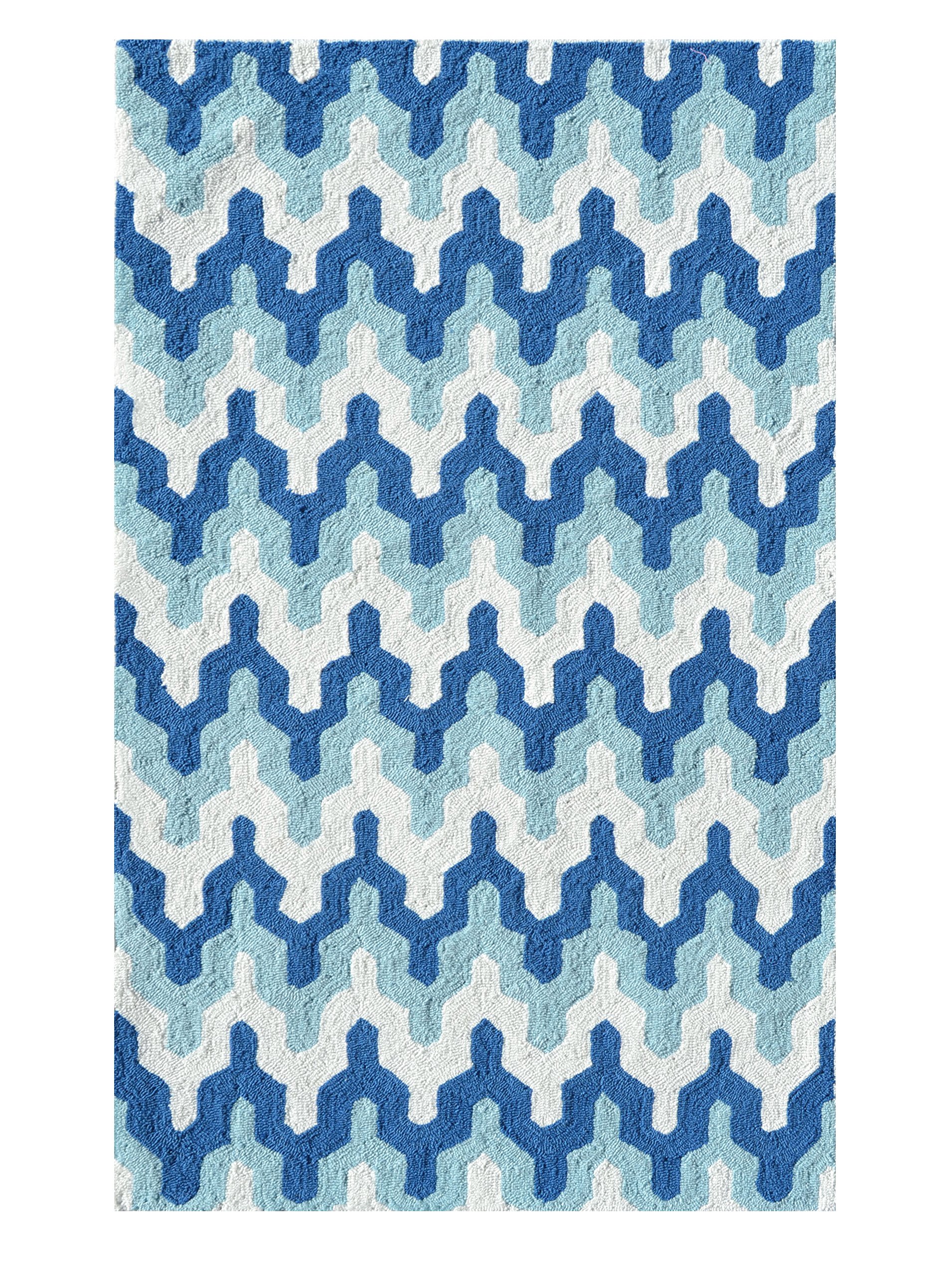 Handmade Surge Blue Multicolor Area Rugs - Premium Handwoven Decor for Living Room, Bedroom & Office - The Rug Market