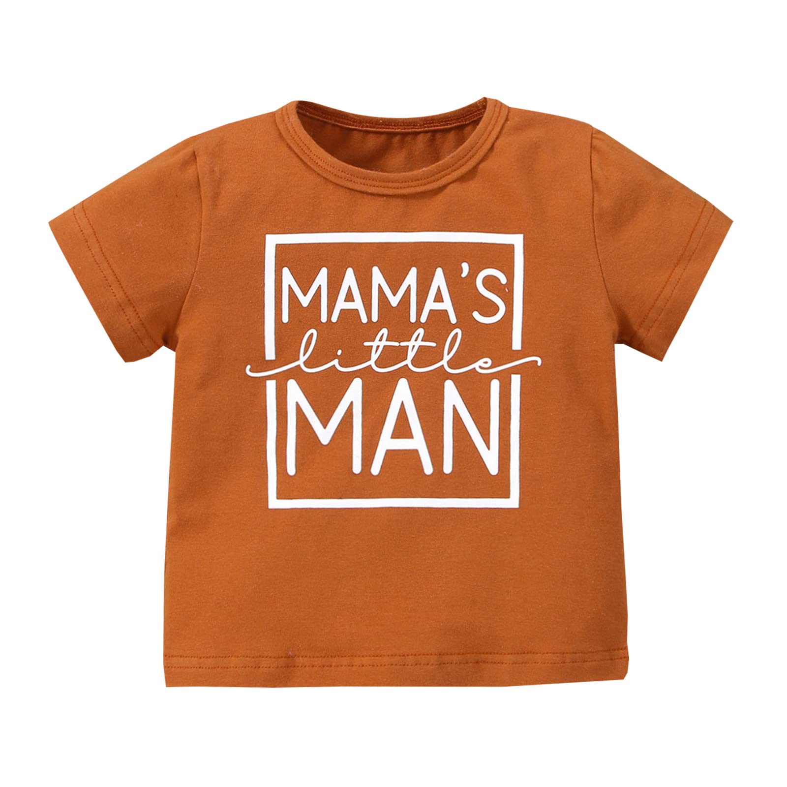 ZAXARRA Baby Boy Short Sleeve T-Shirt - Mama's Little Man Cute Toddler Tee | Soft Cotton Summer Clothes for Boys | Perfect for Playdates, Family Outings & Photo Shoots
