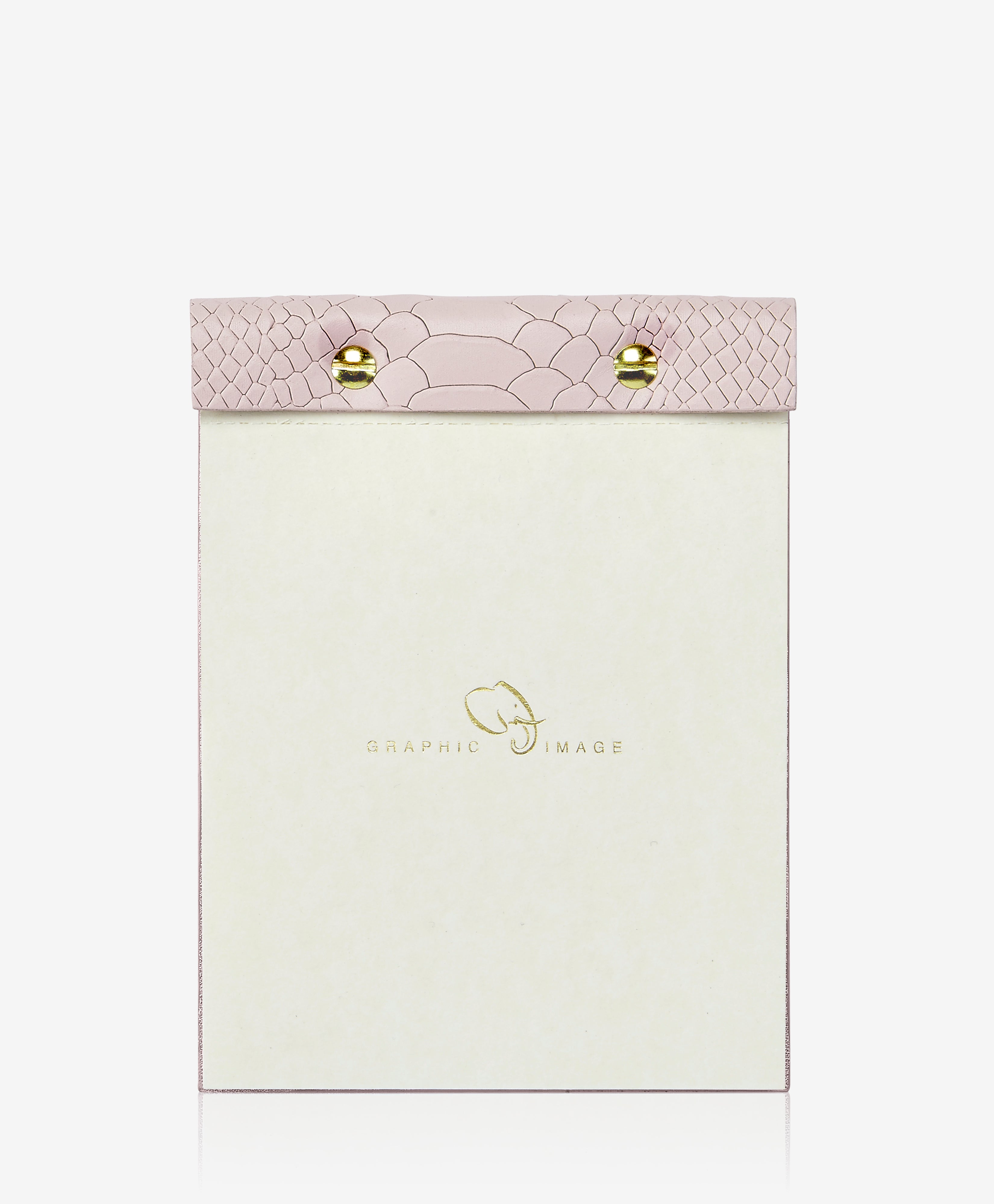 Premium Petal Pink Embossed Python Leather Desk Notepad - Elegant Office Stationery for Writing Notes, To-Do Lists & Journaling - Perfect for Home Office, Work Desk & Gift Giving
