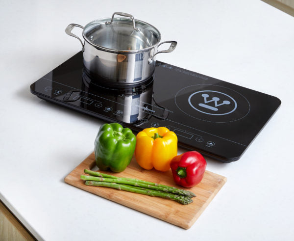 Portable Twin Induction Cooktop WHIC02K - 2 Burner Electric Stove for Fast Cooking | Perfect for Home, Kitchen, RV & Outdoor Use