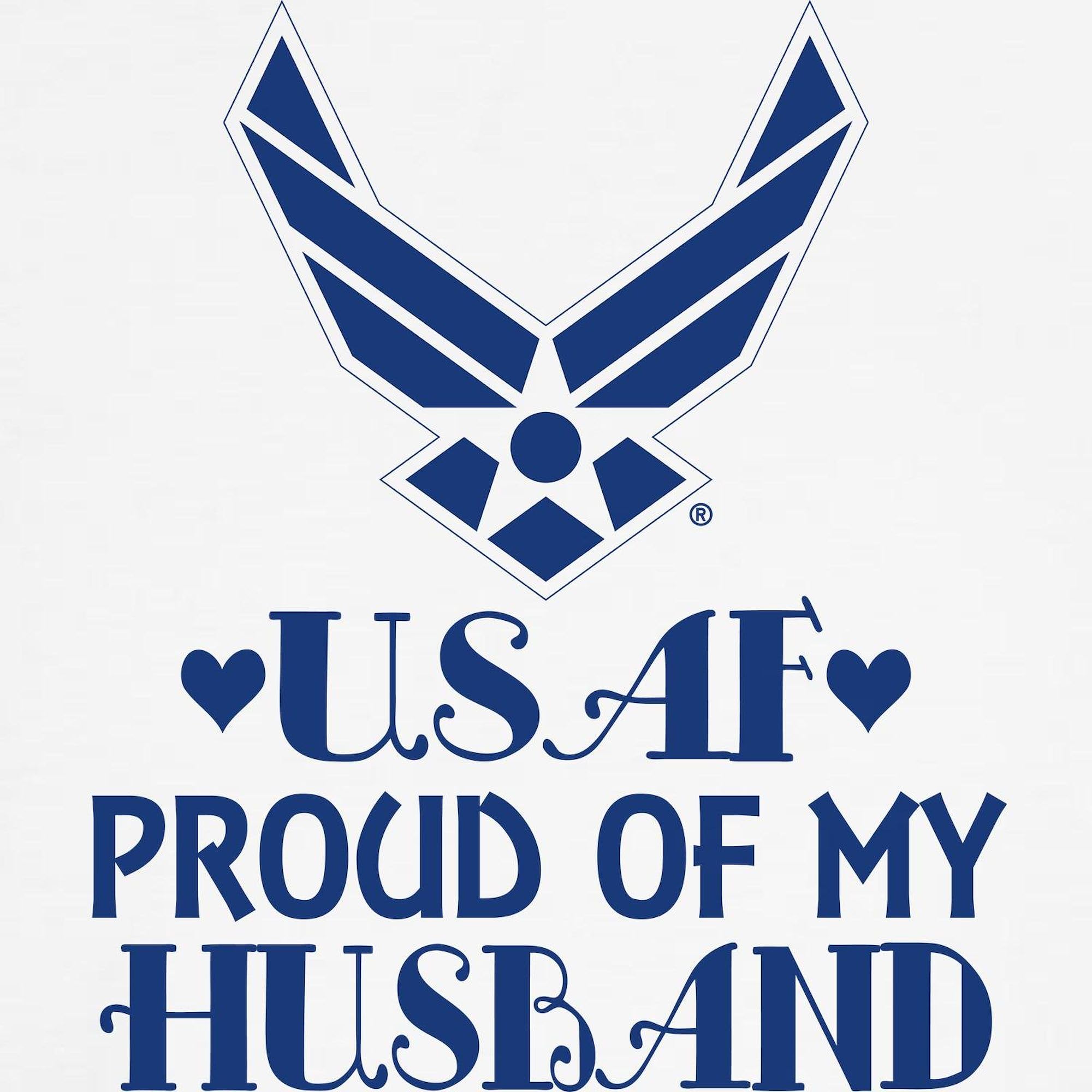 Air Force Husband Proud Wife Maternity T-Shirt - Women's Ruched Side Pregnancy Tee for Military Spouses - Perfect for Baby Showers & Military Appreciation Events