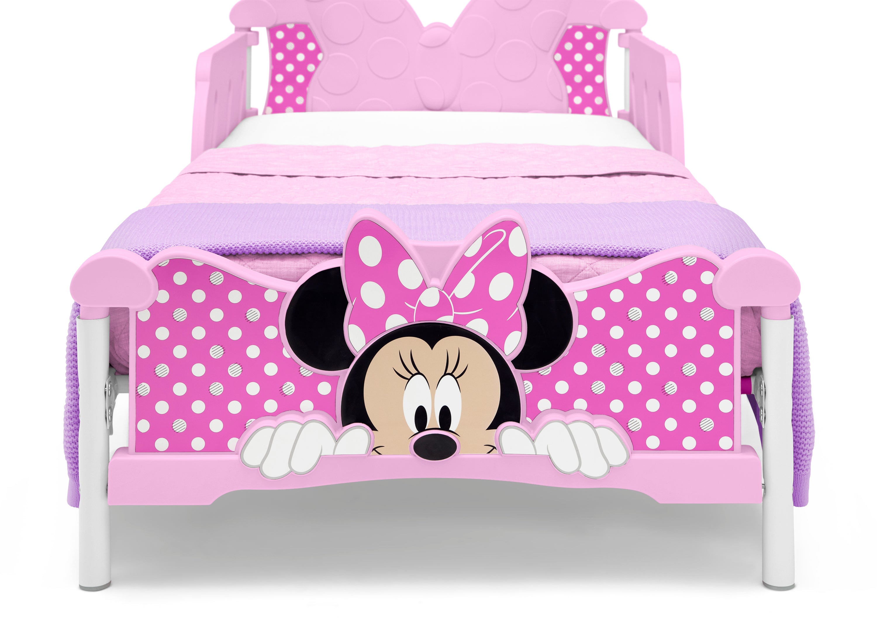 Minnie Mouse 3D Toddler Bed for Girls - Disney Princess Themed Kids Furniture - Perfect for Nursery, Bedroom & Playroom Decor