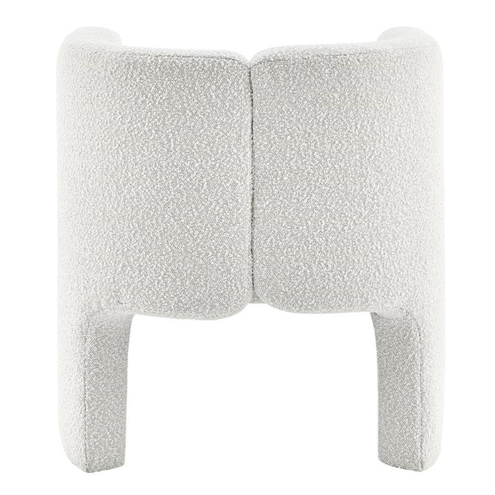 Ariela Fabric Boucle Beige Accent Chair - Modern Living Room Armchair with Soft Upholstery for Home Office, Lounge & Bedroom Decor